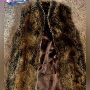 Fabulous Furs Faux Fur Vest in Brown and Black (made to look like Fox fur)